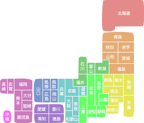 出張ホスト日本地図画像